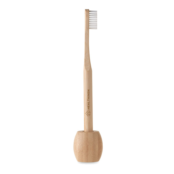 Bamboe tandenborstel met houder
